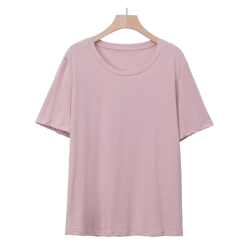 color 23 (1 pc) Летняя женская футболка с круглым вырезом и короткими рукавами для девочек, базовая нательная футболка, 2 шт./3 шт.,, M30146 - Цвет: color 23 (1 pc)