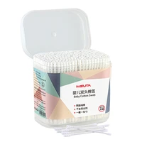 200 pcs fine paper stick double screw cotton swab baby safety cotton buds baby clean ears health tampons
