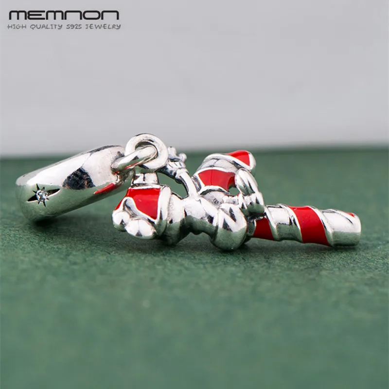 Шармы-подвески Memnon из серебра 925 пробы с мультяшным рождественским Санта-Клаусом