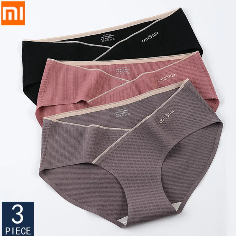 Трусы Xiaomi женские хлопковые бесшовные нижнее белье из шелка тутового шелкопряда