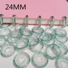 Прозрачное пластиковое кольцо с блестками, 30 шт., 24 мм