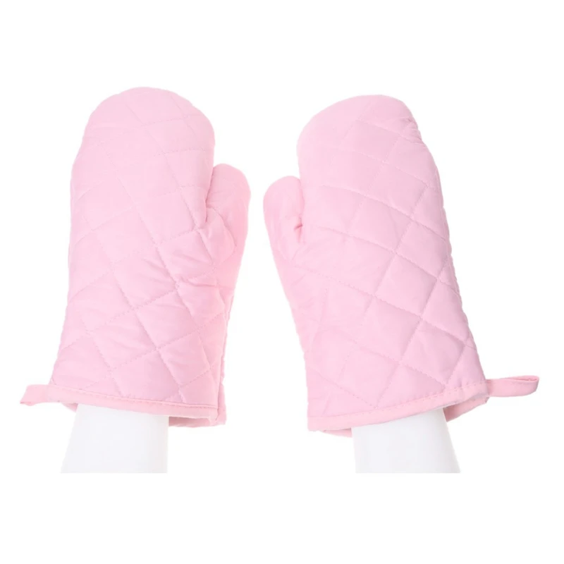 1 Pair Kitchen Craft Heat Resistant Cotton Oven Glove Pot Holder Baking Cooking Mitts Pink | Дом и сад
