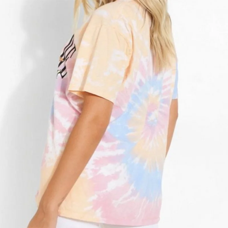 

Summer New Fashion Graphic T Shirts Women Tie Dye Butterfly Print Casual T-shirts Vintage Streetwear Short Sleeve Kawaii Clothes