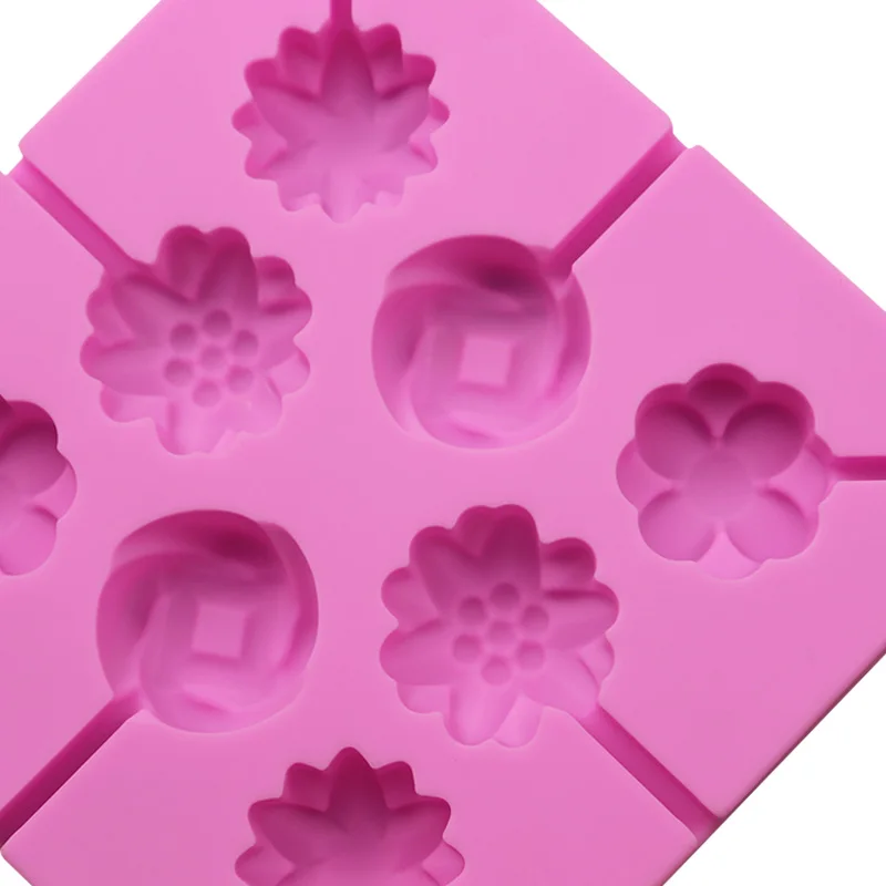 Леденец плесень шоколада формы выпечки торта инструменты 8 hole Floret силикагель с 20
