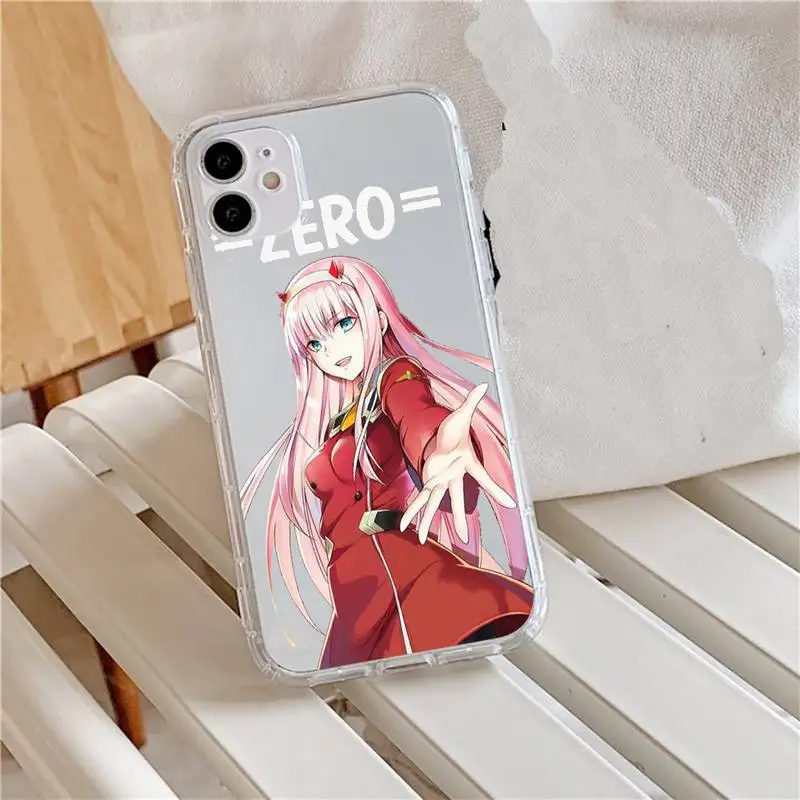 

Zero Two Darling in the FranXX Anime Phone Case Transparent for iPhone 11 12 mini pro XS MAX 8 7 6 6S Plus X 5S SE 2020 XR