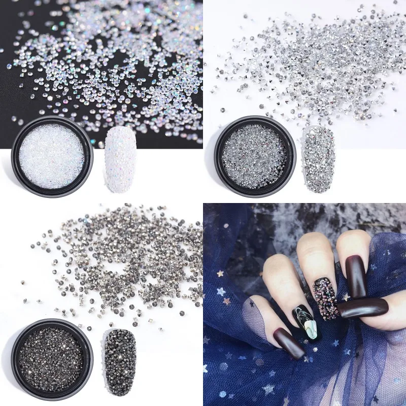 1 банка блестящие микро Стразы Кристалл Мини стразы камни многоцветный дизайн
