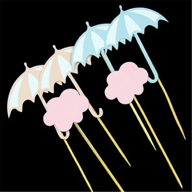 6 шт./компл. облаков и зонтиков Бумажные Формочки для капкейков фигурки жениха