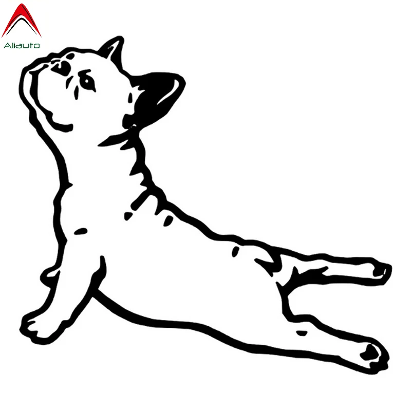 Наклейка для автомобиля Aliauto из мультфильма бульдог Франция Собака Авто Стайлинг