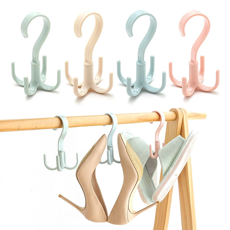 Многофункциональная вращающаяся на 360 градусов вешалка для полотенец с четырьмя