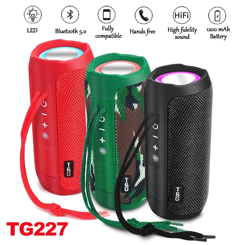 Портативный Hifi беспроводной динамик TG117 водонепроницаемый Bluetooth-динамик s TG227