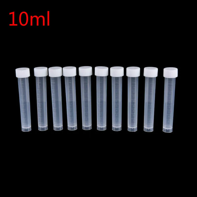 

Clear Bottles Practical Plastic Vials SampleContainers Test Tubes Bottles Powder Craft with sealing cap for freezing experiments