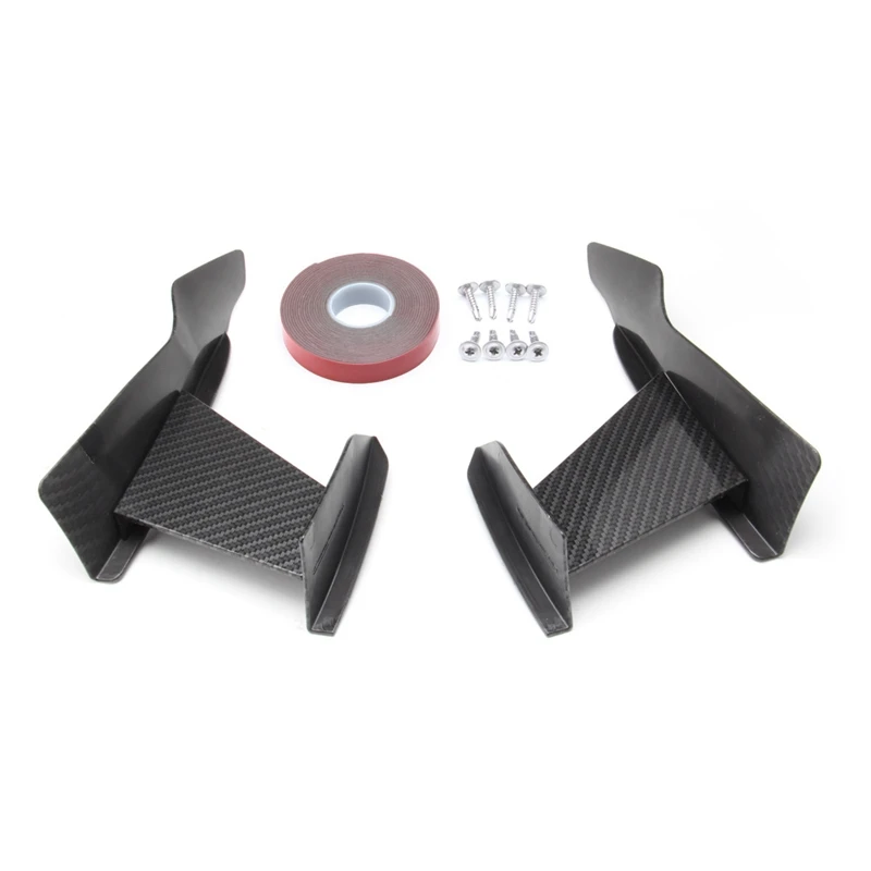 

Universal Carbon Fiber Look Car Front Bumper Lip Splitter Fins Body Canards Diffuser Spoiler for -BMW