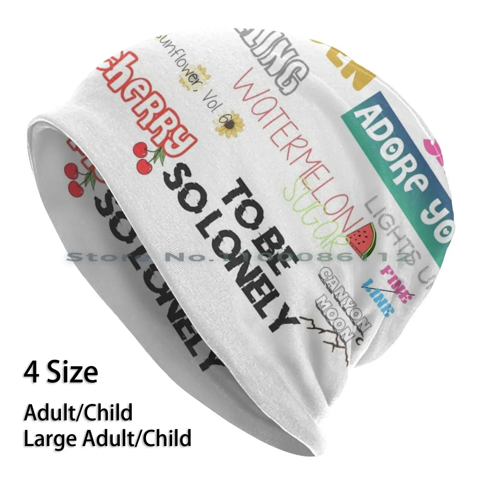 

Трикотажная Шапка-бини с изображением песен Tpwk, песни с изображением тонкой линии, поп-музыка, поп-певец, альбом с изображением тонкой линии, Hs2, золотая, попадающая, обожаю вас