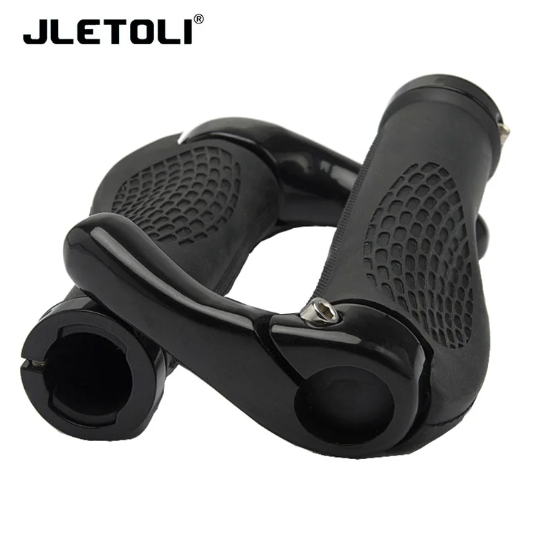 JLETOLI, руль для горного велосипеда, Нескользящие, износостойкие, резиновые, для шоссейного велосипеда, велосипедные ручки, ручки для велосипедов, аксессуары - Цвет: Black