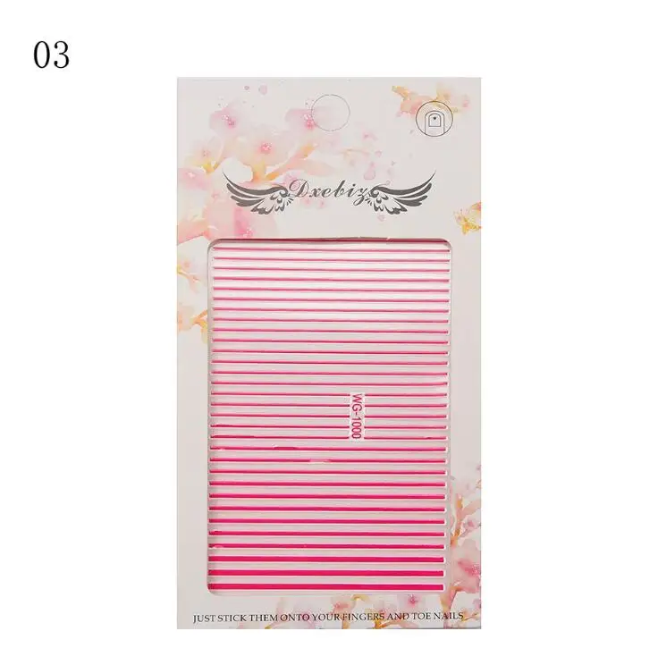 1 шт. флуоресцентная 3D наклейка для ногтей кривая полоса линии ногти s клейкая