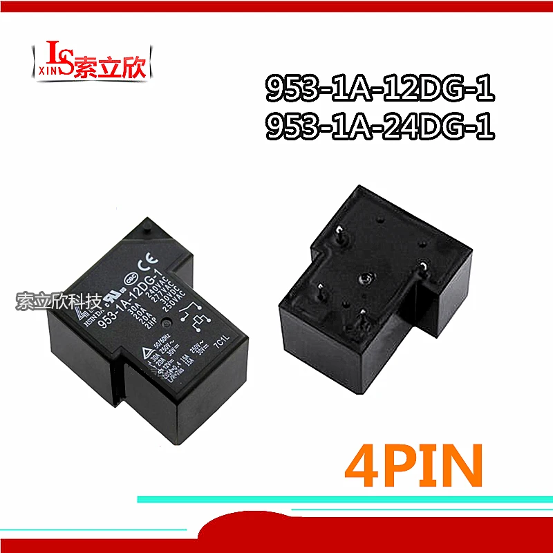10 шт./лот 100% оригинальное новое реле 953-1A-12DG-1 12VDC 953-1A-24DG-1 24VDC 953 1A 12DG 1 12В 24В 220VAC 4PIN 30A |