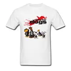 Футболка мужская приталенная из 100% хлопка, с принтом в виде животных