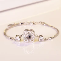 hb48 europe and america classic bracelet stone jewelry bangles silver bracelet for girl gift 925 silver