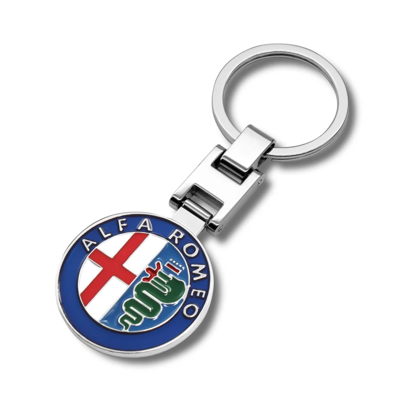 Авто Стайлинг 3D брелок с металлическим логотипом цепочка для ключей брелки Alfa Romeo