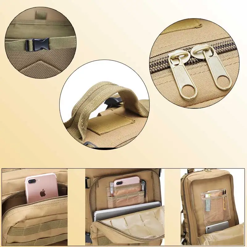 Военный тактический рюкзак на 35 л штурмовая упаковка Водонепроницаемая