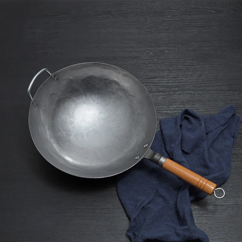 Wok традиционная ручная работа рандомная антипригарная с покрытием вок шеф-повара