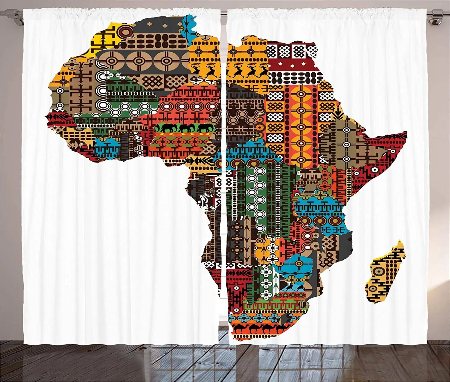 Занавески в африканском стиле карта с стран архитектурные Особенности