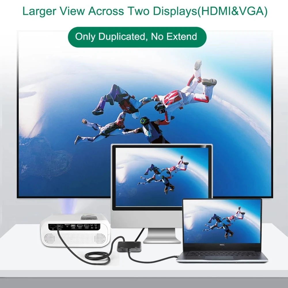 HD 1080P Divisor hdmi vga para конвертер divisor для ноутбука ПК аудио aux +