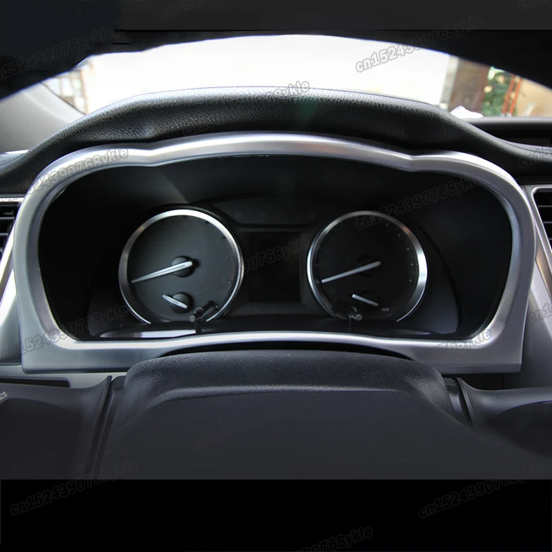 matt silver car dashboard screen frame trims for toyota highlander 2013 2014 2015 2016 2017 2018 2019 accessories chrome xu50 | Автомобили