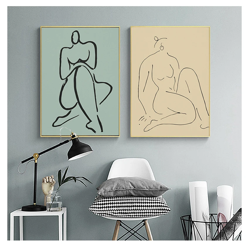 

Картина на холсте, скандинавские принты, постер, галерея, настенные картины для спальни, интерьер, домашний декор, скандинавиа, Абстрактный ...