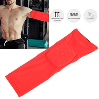 honeycomb anti collision summer thin section extended arm pads elbow fixation support pain relief protector sports tennis red l