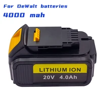 waitley 18v 4 0ah dcb200 lithium ion battery for dewalt max dcs dcg dcf dcd xr 20v power tools 4000mah lithium battery charger