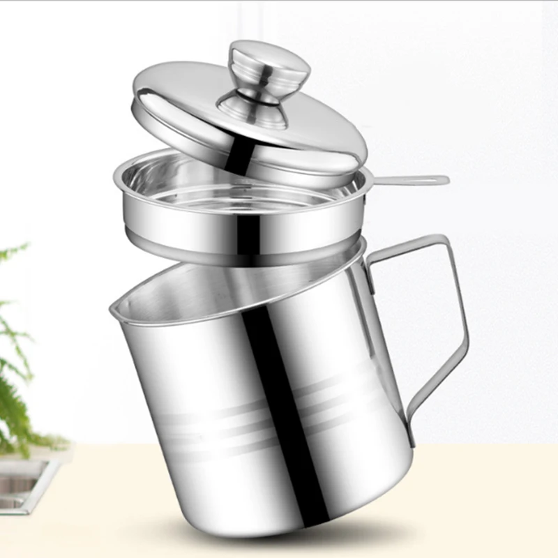 

Kitchen Cooking Tool Oil Filter Storage Can Grease Strainer Pot Oil Strainer Container Restaurant Dispenser Kitchen Supplies