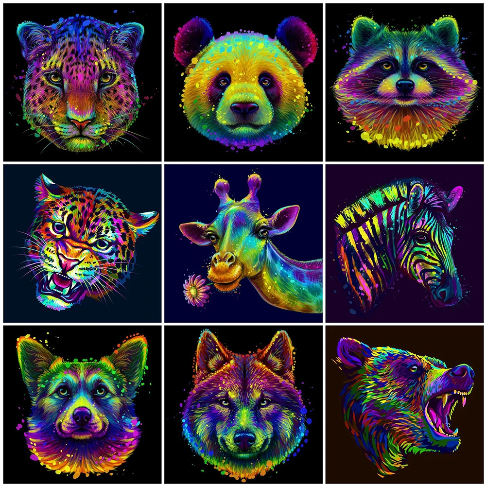 

EverShine 5D алмазная живопись тигр вышивка крестиком Алмазная вышивка животные полная квадратная мозаика Стразы медведь Настенный декор