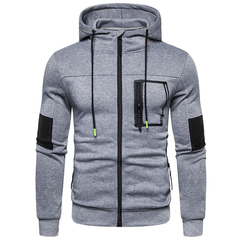

Men's Hoodie 2020 New Neckline Letter Printing Fashion Men's Hoodie Cardigan Full Zip Top Casual Warm Sportswear Streetwear Men