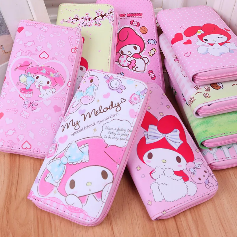 

New cartoon multi-compartment student ladies long wallet