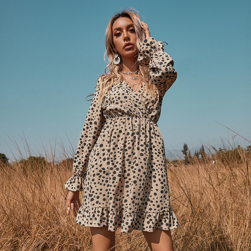 

Amtivaya Spring Sexy Deep V Neck Floral Print Midi Dress Summer Dresses for Women Party Elegan Vintage Women Clothing