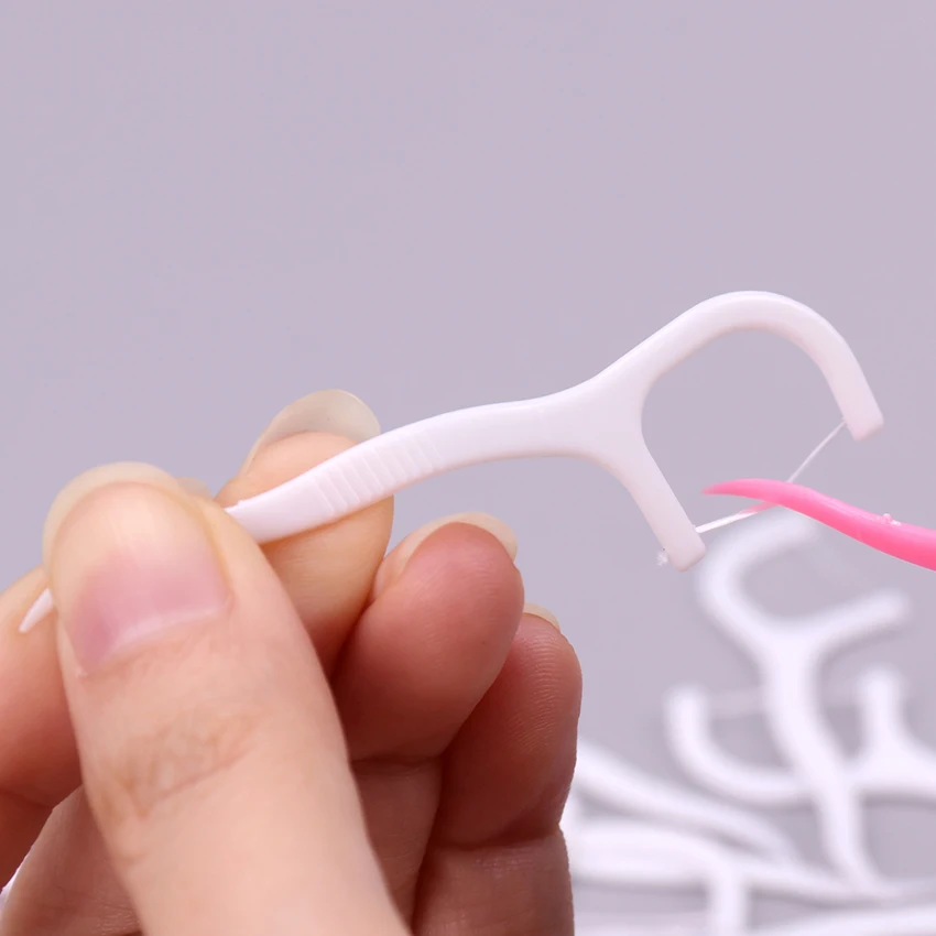 25PCS/Pack Dental Floss Picks Teeth Toothpicks Stick Oral Care Tooth Stain Remove Hygiene Clean | Красота и здоровье