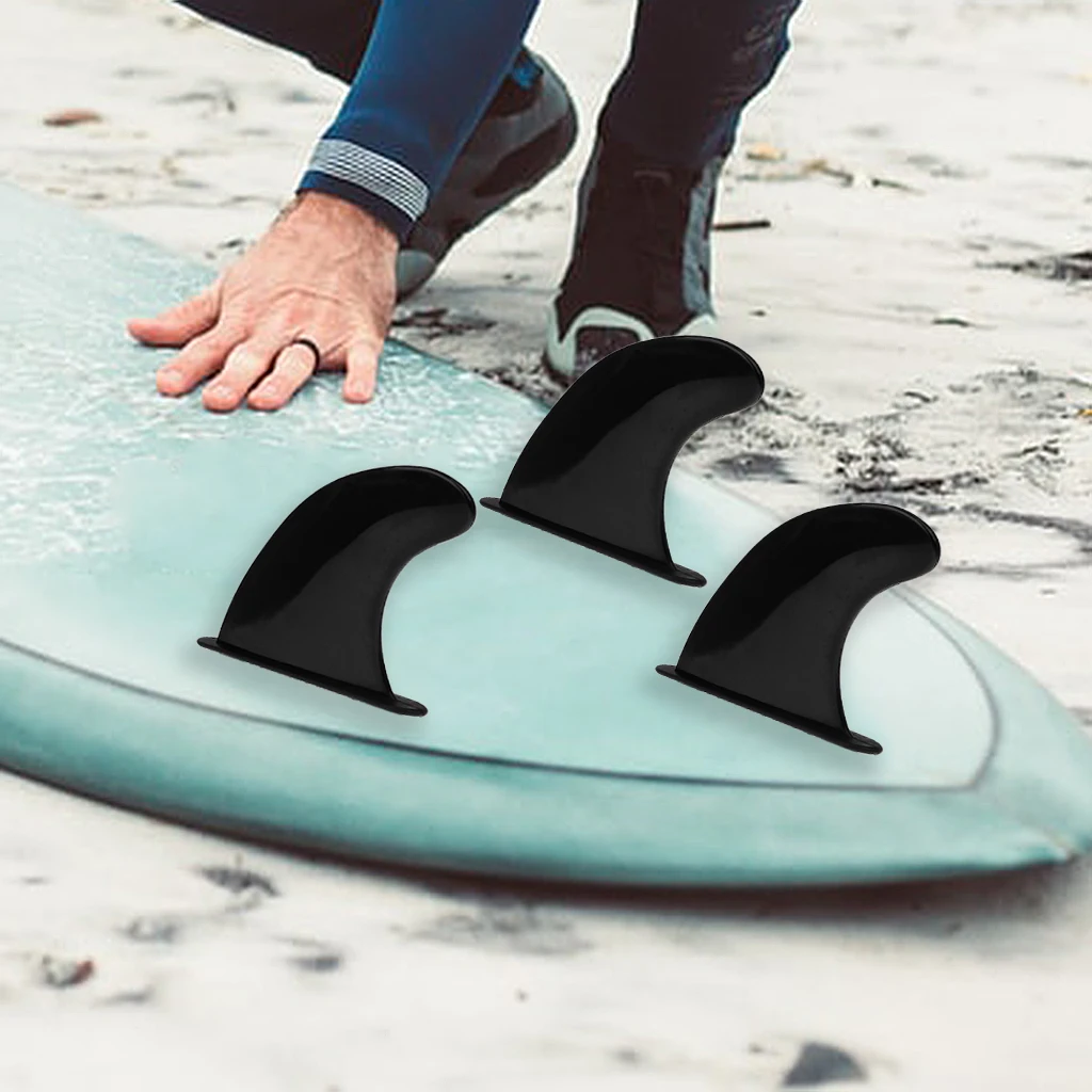 

3 Pieces Universal Soft Top Surfboard Single Fin 4.5 '' Surfboard Fin Package