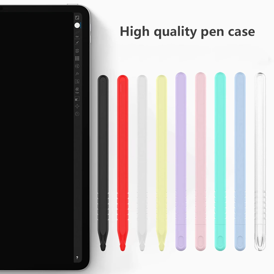 

Пенал для ipad pro Pencil 2, мягкий силиконовый чехол для стилуса, совместимый с ipad, планшета, сенсорного экрана, защитный чехол