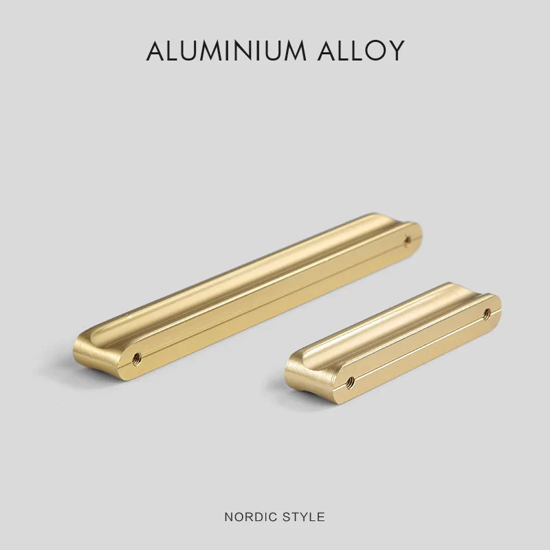 Ручка для мебели длинная ручка черного и золотого цвета из алюминиевого сплава с