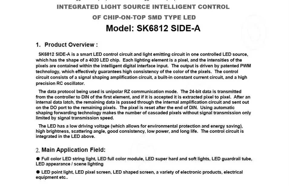 1500 шт. SK6812 4020 сторона WS2812B IC в светодиодный чип боковое освещение SMD 4020 RGB для полосы дисплей экран 5 В индивидуально адресуемый