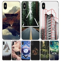 forest geometry wood nature silicon call phone casing for apple iphone 11 13 pro max 12 mini 7 plus 6 x xr xs case 8 6s se 5s