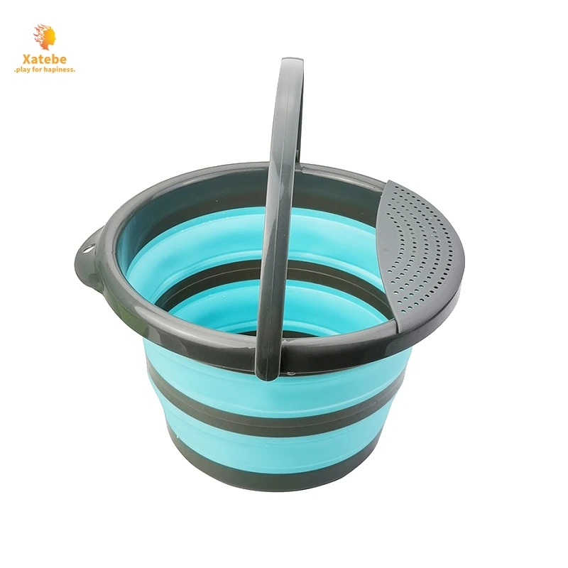 

Складное ведро, портативный складной контейнер для воды с прочной ручкой для походов, кемпинга на открытом воздухе, 4 л/10 л, один комплект