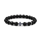 Модные мужские гематитовые браслеты 8 мм натуральный тигровый глаз черный лавовый камень очаровательные женские браслеты для йоги молитвы Ювелирные изделия Подарки для мужчин