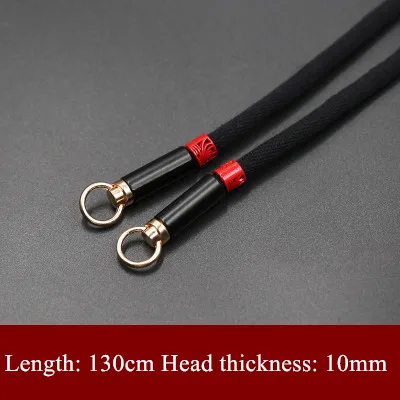black 1 шт., 130-140 см, полиэфирная плоская веревка, декоративная витая веревка для повседневного ношения, спортивные штаны, пояс для талии, плащ, кепка, веревка - Цвет: black