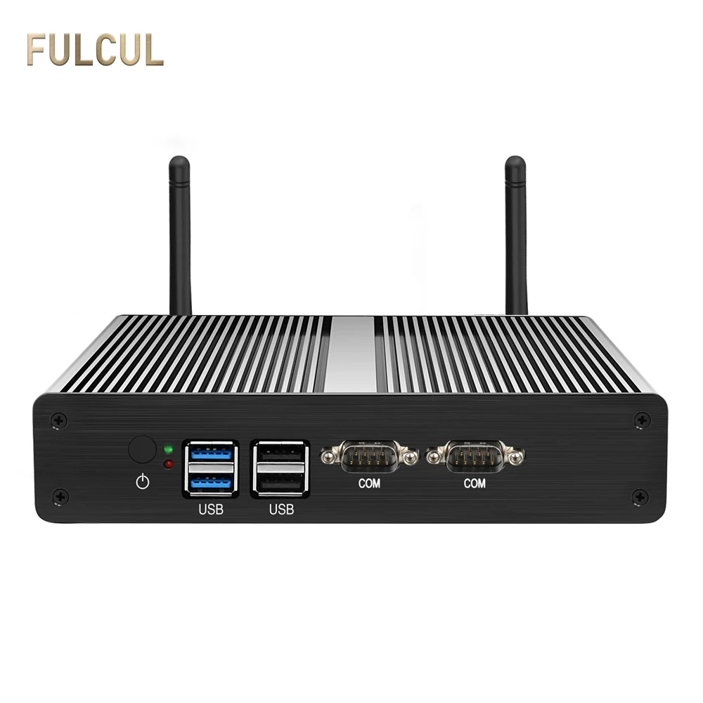 Безвентиляторный мини ПК Intel Celeron N2810 J1800 J1900 настольный SATA SSD Двойная LAN DDR3L HDMI VGA 4 *