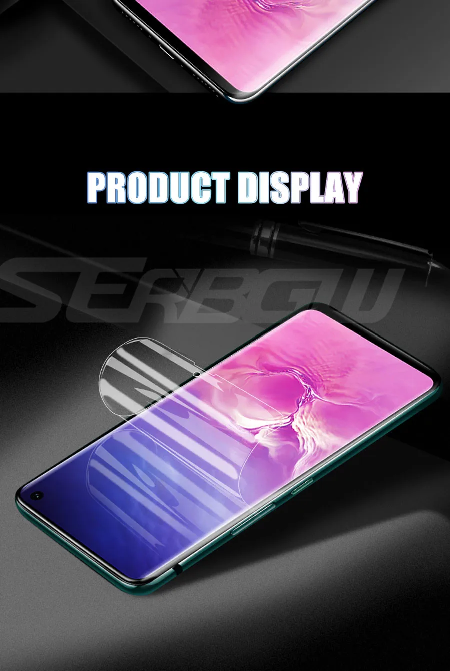 100D полное покрытие протектор экрана мягкая пленка на samsung Galaxy S10 S9 S8 Plus S10e S7 Edge A6 A8 защитная Пленка чехол