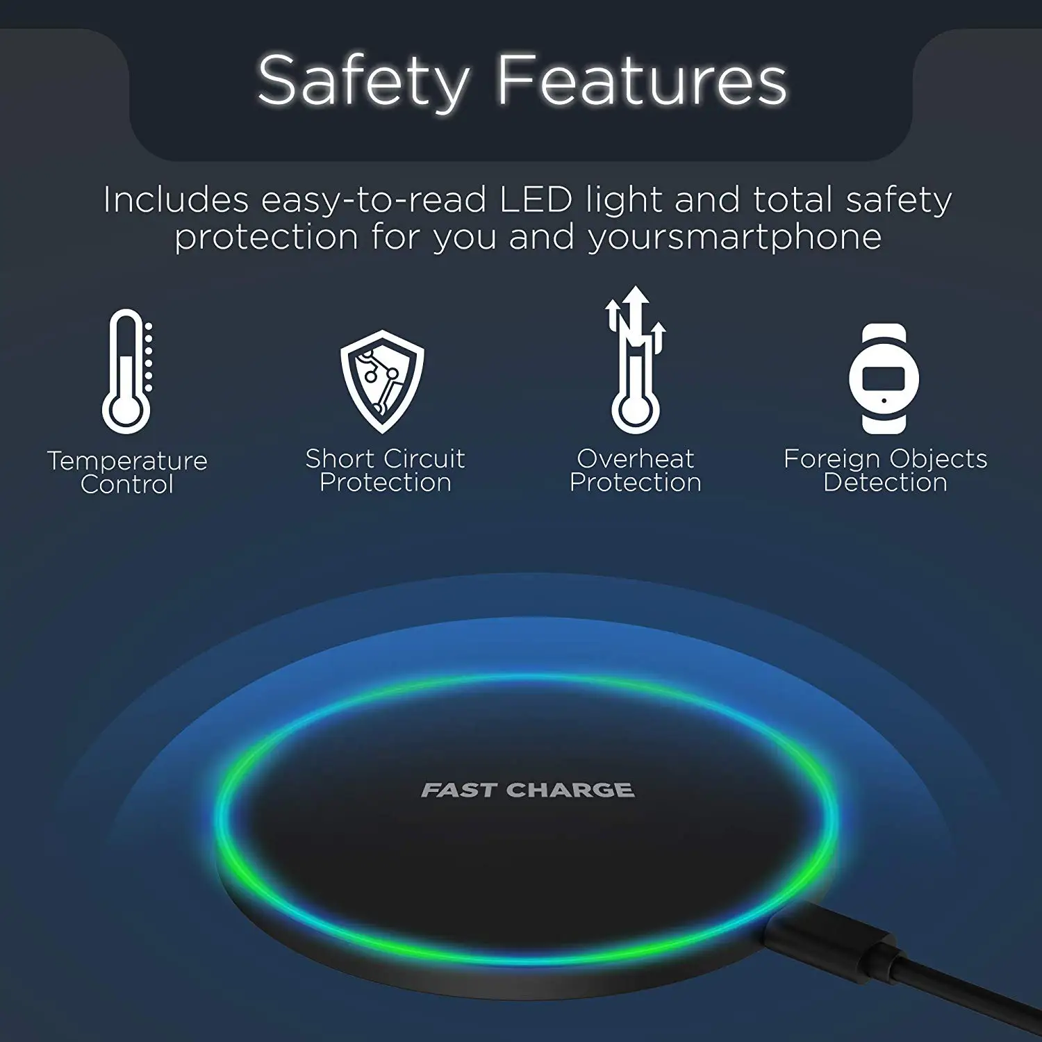 Qi Metal 15W Wireless Charger For iPhone 11 8 X XR XS QC 3.0 10W Fast Charging for Samsung S10 S20 Note 10 9 USB C Charge Pad | Мобильные