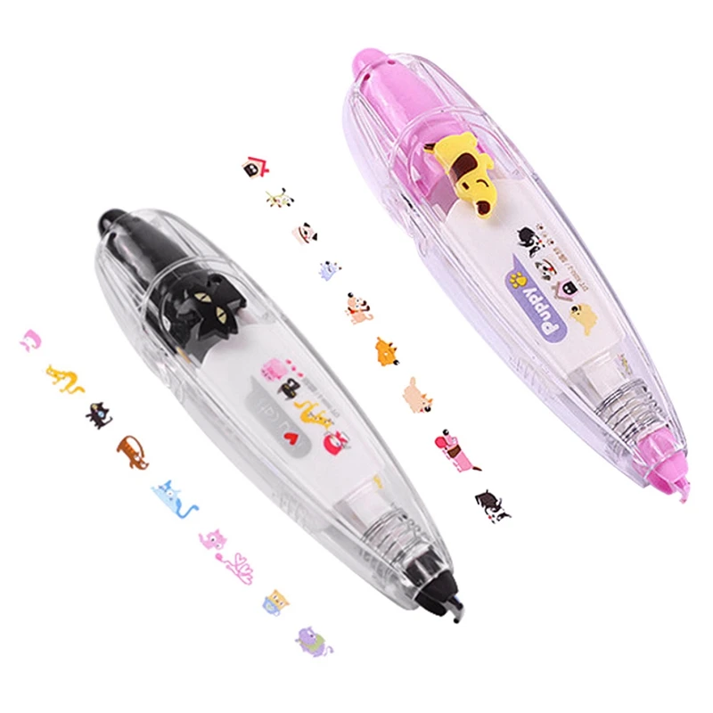 2 предмета Kawaii Животные Пресс Тип декоративная коррекция лента дневник