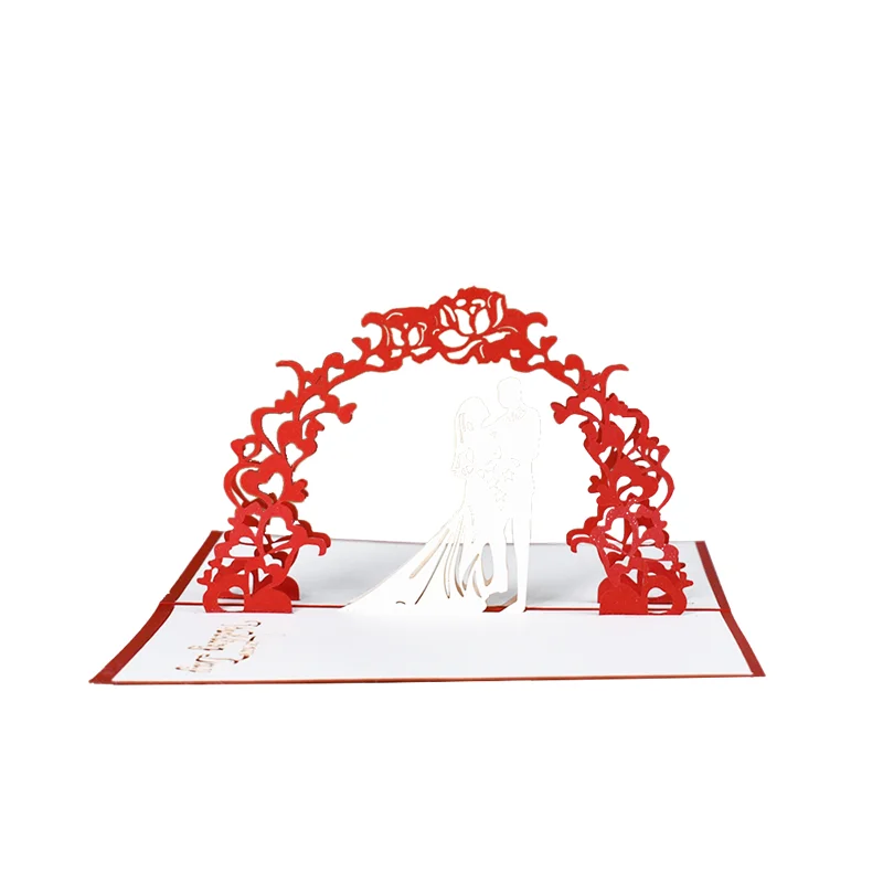 10 упаковок выдвижных свадебных открыток для приглашений в честь Дня Святого